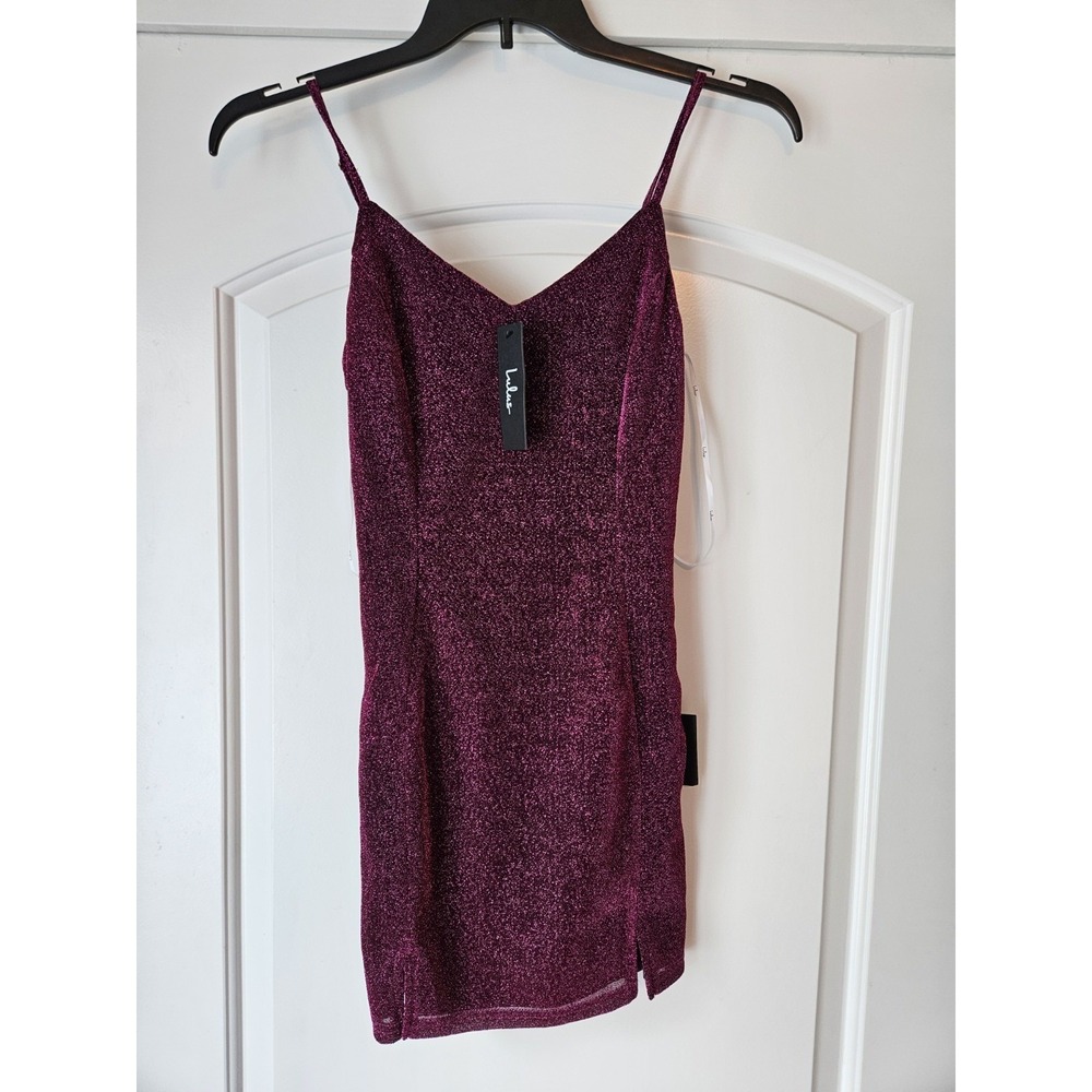 Lulus Dress Women XS Extra Small Dark Hot Pink Glam Party Mini Indie Sleaze NWT